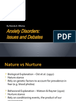 Anxiety Disorders - Issues Debates