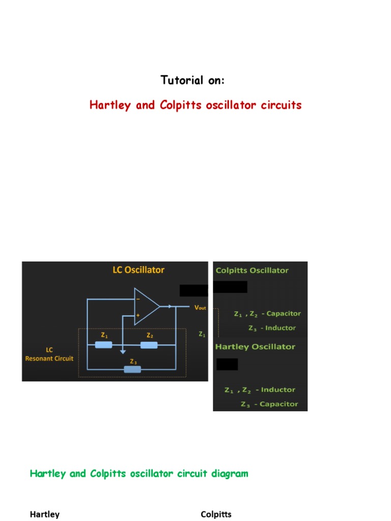 Tutorial On Hartley and Colpitts Oscillator Circuits PDF