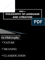 Philosophy of Language and Literature