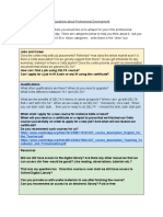 Questions About Professional Development PDF