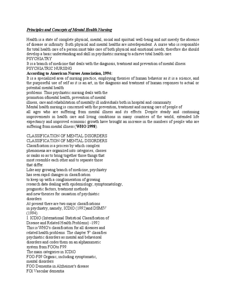 Principles and Concepts of Mental Health Nursing: According To American ...