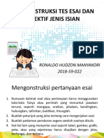 Mengonstruksi Tes Esai Dan Objektif Jenis Isian