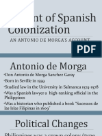 Advent of Spanish Colonization: An Antonio de Morga'S Account