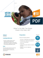 What To Do With The Global Goals in My Daily Life?: Subject Preparation
