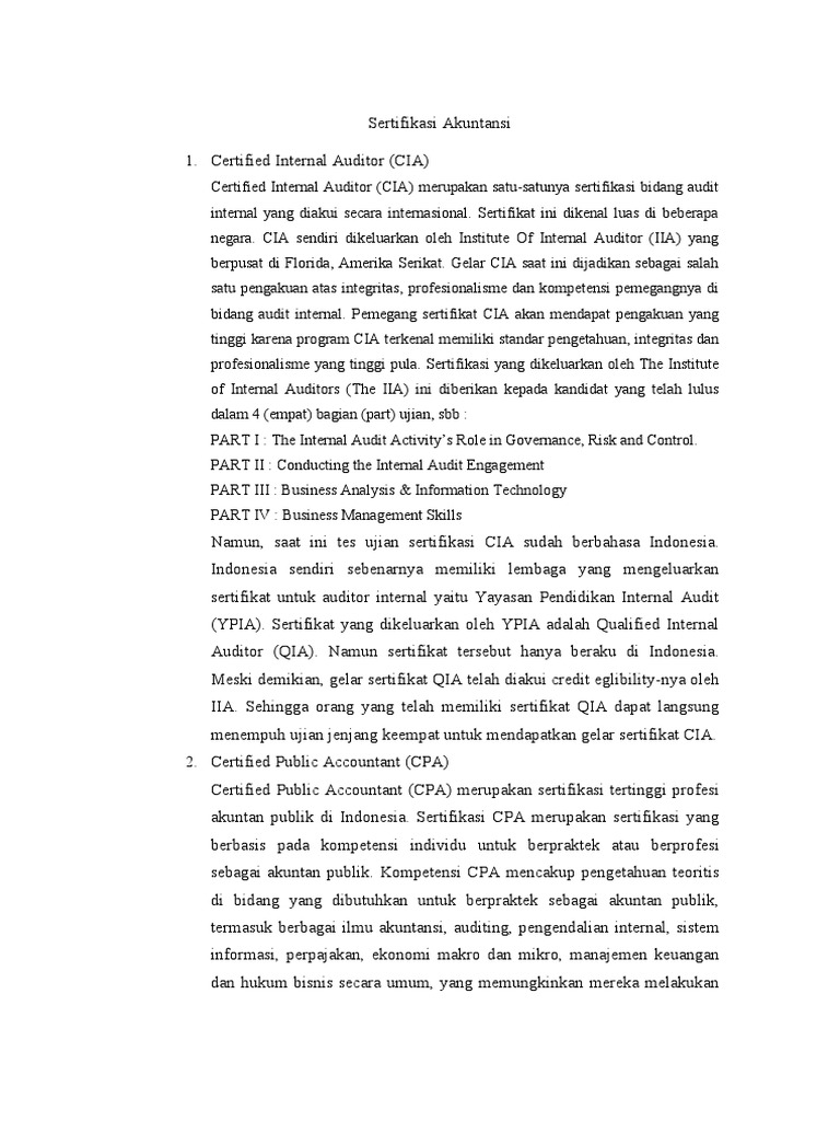 Sertifikasi Akuntansi PDF