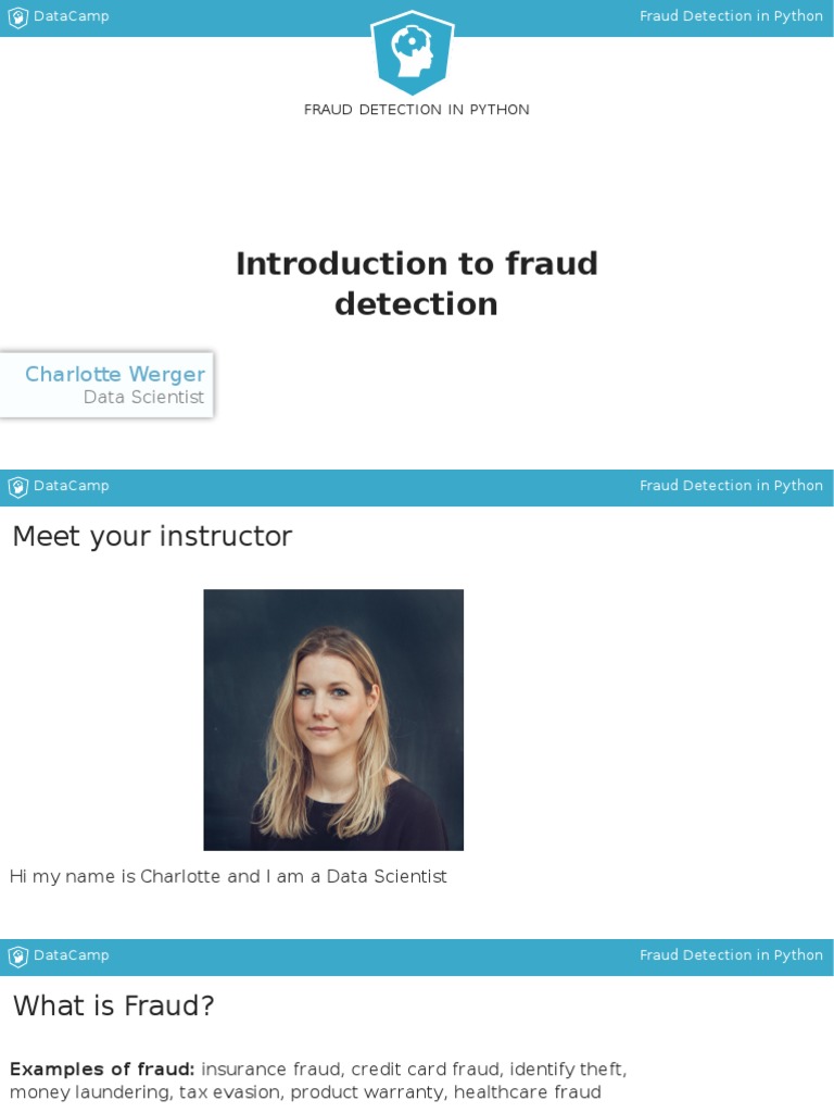 Fraud Detection in Python Chapter1 | Download Free PDF | Machine ...