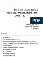 Canon Marketing Japan Group Three-Year Management Plan 2015 - 2017