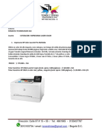 Cotizacion Impresoras Laser Color Pamacol