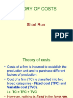 Theory of Costs: Short Run