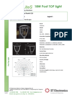 18W Post TOP Light: Project Title: Punggol North C13 Luminaire Code: F12 Legend: Luminaire Location: Landscape