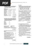 Advanced Achievement Test 1 (Units 1-2) : Listening Grammar