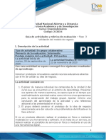 Guía de Actividades y Rúbrica de Evaluación - Unidad 2 - Fase 3 - Validación Del Modelo de Negocio PDF