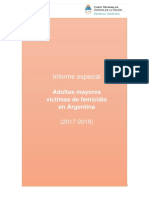 Informe Especial de Mujeres Adultas Mayores Víctimas de Femicidio Entre 2017 y 2019