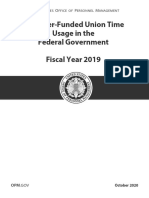 OPM On Union Use of Official Time in Federal Government For FY 2019