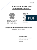 Propuesta de Plan de Comunicación Del Festival Cortoons