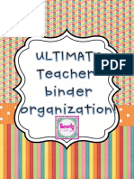 Ultimate Teacher Binder Organization