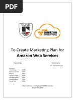 To Create Marketing Plan For: Amazon Web Services