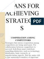 Means For Achieving Strategie S