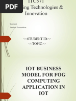 ITC571 - Emerging Technologies and Innovation - Assessment Item 5