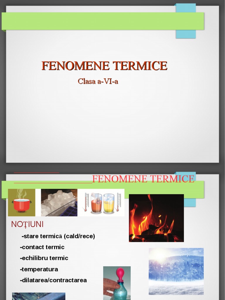custom An effective Sheet Fenomene Termice Cls - VI | PDF