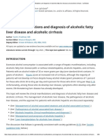 Clinical Manifestations and Diagnosis of Alcoholic Fatty Liver Disease and Alcoholic Cirrhosis