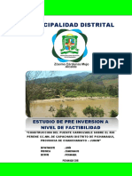 Municipalidad Distrital de Pichanaqui: Estudio de Pre Inversion A Nivel de Factibilidad