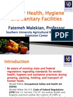 Worker Health, Hygiene and Sanitary Facilities: Fatemeh Malekian, Professor