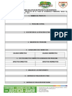 Formato para Solicitud de Proyectos de Inversion