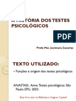 A HISTÓRIA DOS TESTES PSICOLÓGICOS