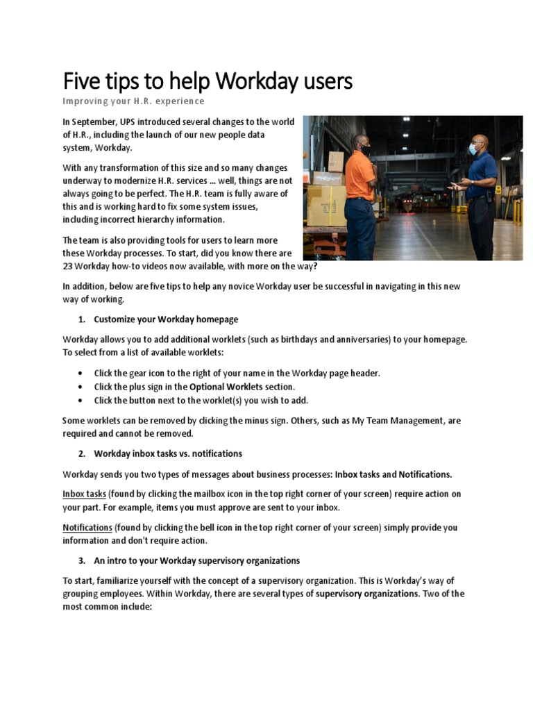 Five Tips To Help Workday Users | PDF | Icon (Computing) | Information ...