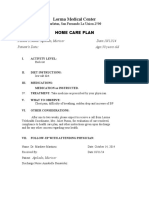 Lorma Medical Center: Home Care Plan