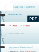 3rd Week Sales Stratgey and Tactics