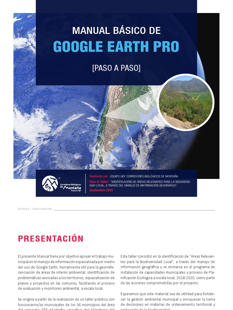 Manual Básico De Google Earth Pro Pdf Mapa Archivo De Computadora