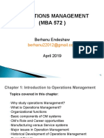 CHAPTER 1 Itroduction To Operations Management