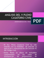 Análisis Del V Pleno Casatorio Civil PDF