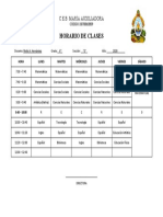 HORARIO DE CLASES Maria Auxiliadora