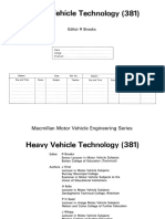 Heavy Vehicle Technology (381) : Editor R Brooks