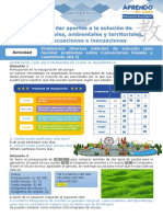 Buscamos Dar Aportes A La Solución de Conflictos Sociales, Ambientales y Territoriales, Usando Ecuaciones e Inecuaciones