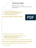 Liquidación Del Contrato de Trabajo