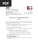 Exercise 2: Relational Model: Solution