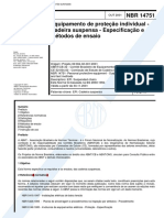 NBR 14751 - Cadeira Suspensa - Especificacao e Metodos de Ensaio PDF