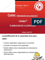 Planeación de la capacidad en la administración de la producción