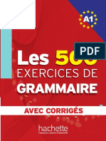 Les 500 Exercices de Grammaire A1 Fragment 1 PDF