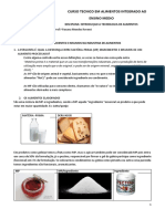 MP, ingredientes e insumos na indústria de alimentos