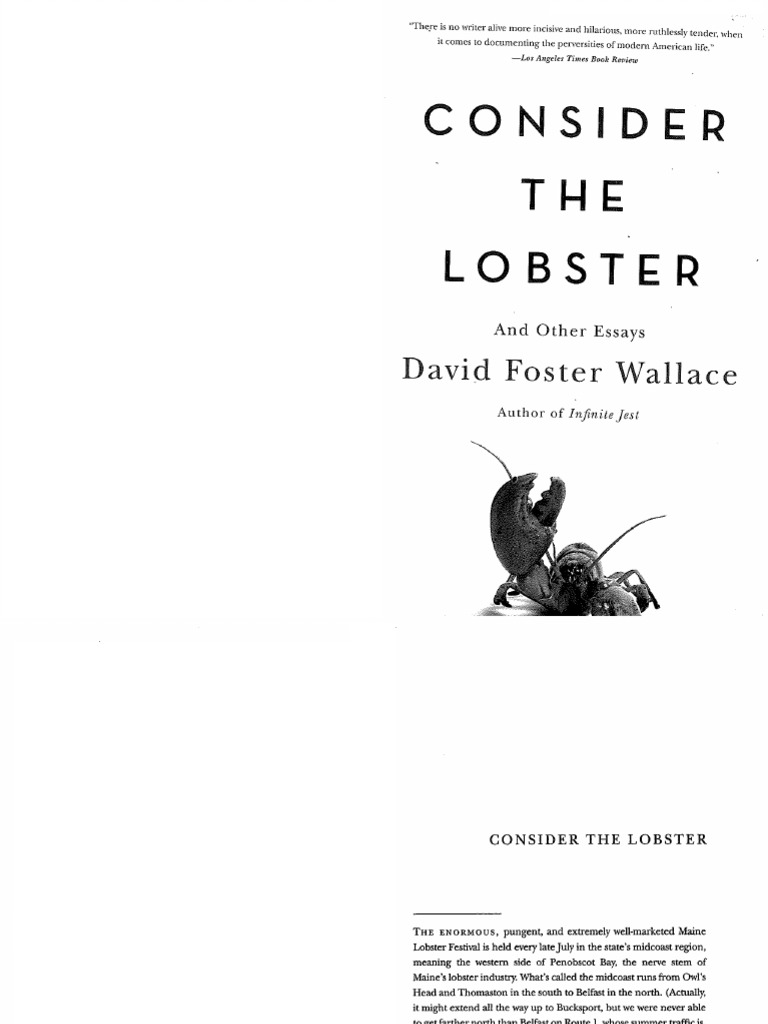 Foster wallace consider the lobster pdf