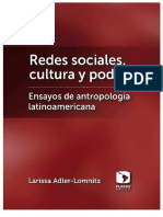 Lomnitz L Redes Sociales Cultura y Poder Ensayos de Antropologia