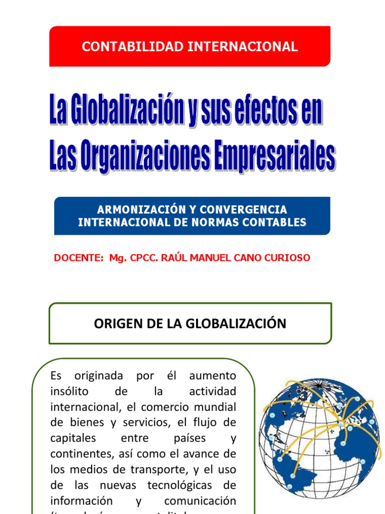 Semana 1 LA GLOBALIZACION Y SUS EFECTOS EN LAS ORGANIZACIONES ...