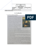 La Coordinación: 1. Lee El Texto y Realiza Las Actividades