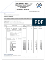 Cotizacion Maquinaria Pesada