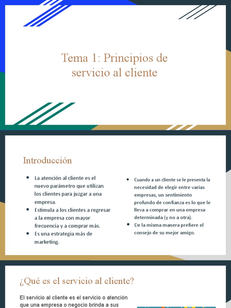 Principios Servicio Al Cliente Pdf Servicio Al Cliente Cliente